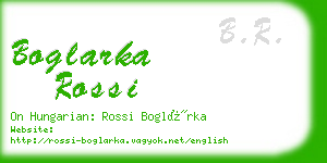 boglarka rossi business card